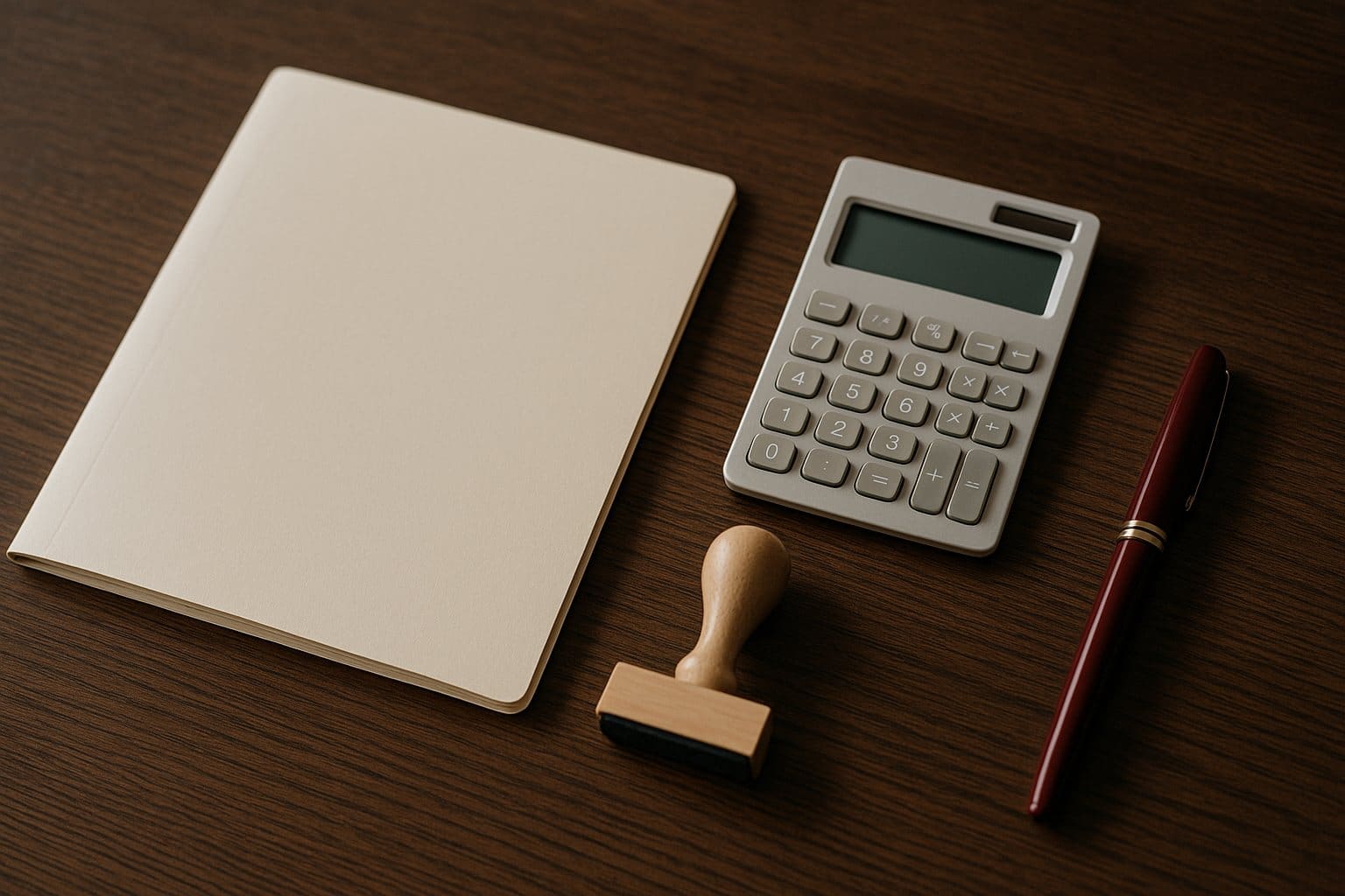 Documentos de cesión de deuda con calculadora y sello: cesión de crédito litigioso y retracto