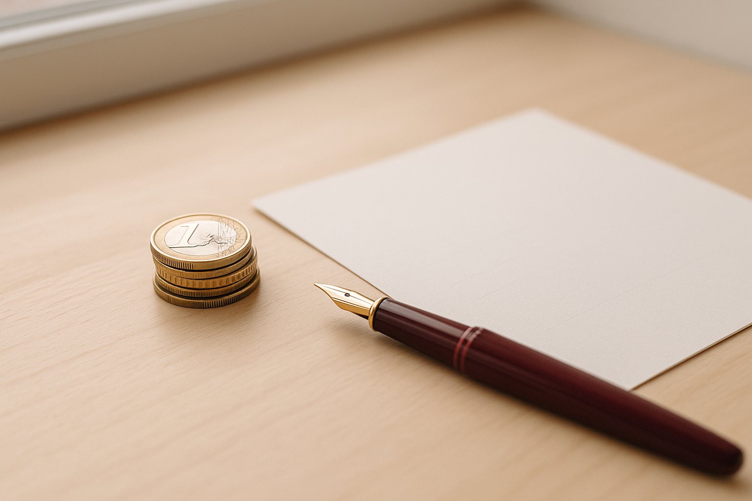 Contrato hipotecario, calculadora y monedas en un escritorio: intereses de demora y STJUE