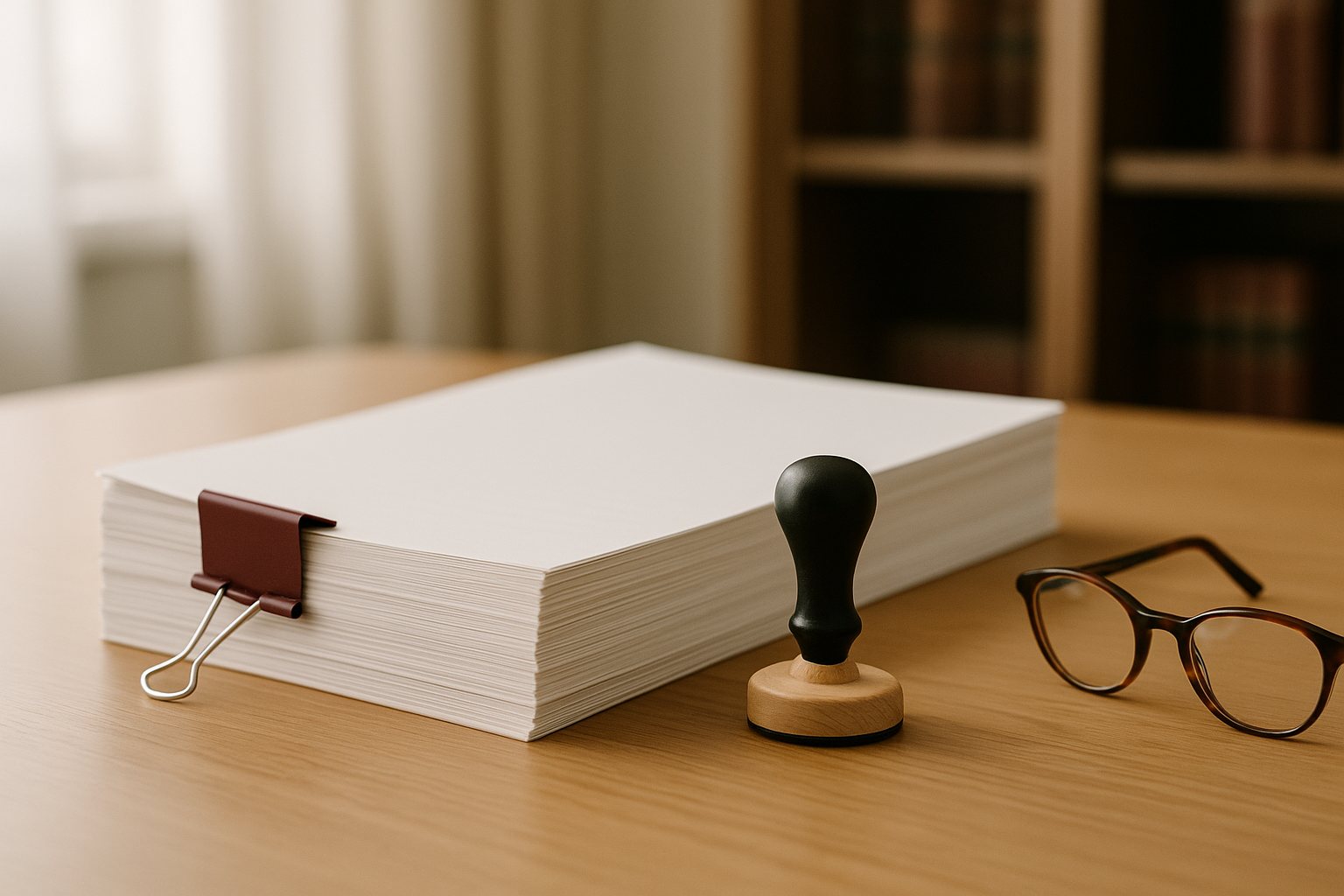 Documentos hipotecarios con pluma y sello en notaría: vencimiento anticipado y ejecución hipotecaria
